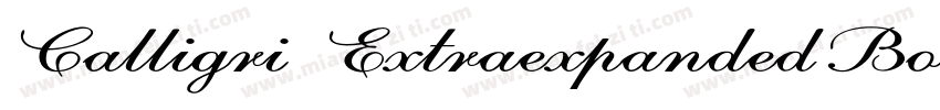 Calligri ExtraexpandedBoldIt字体转换